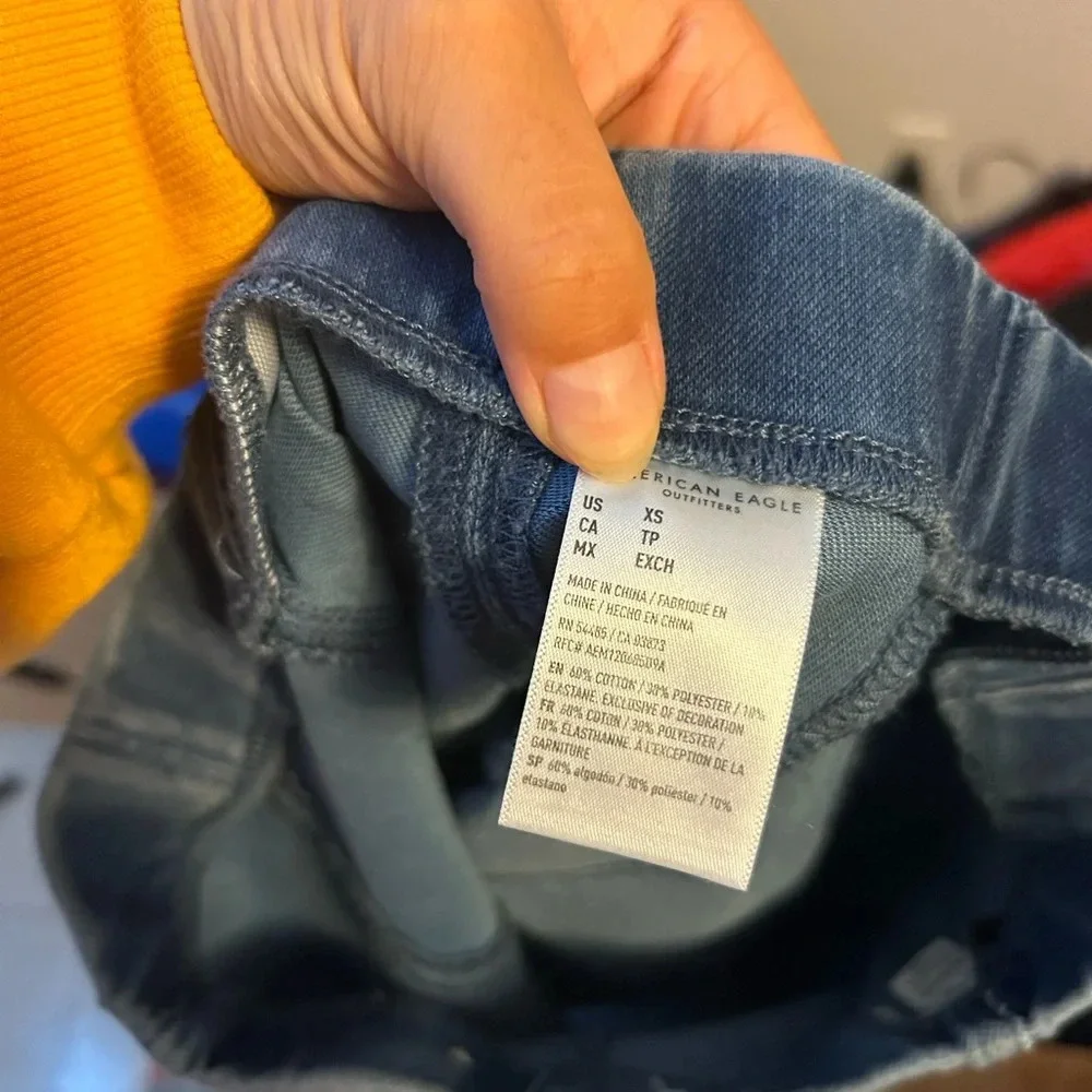 American Eagle Pull On Denim Mini Skirt